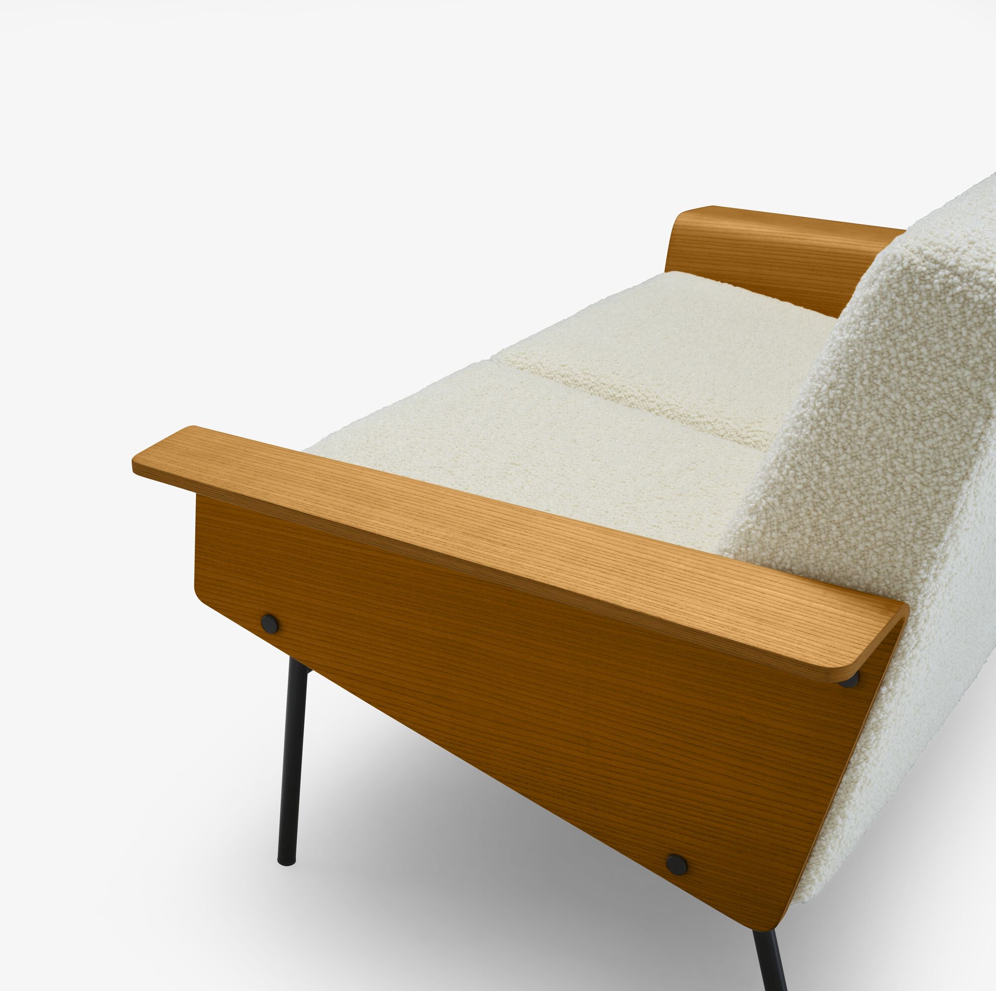 Image Settee wood arms  6