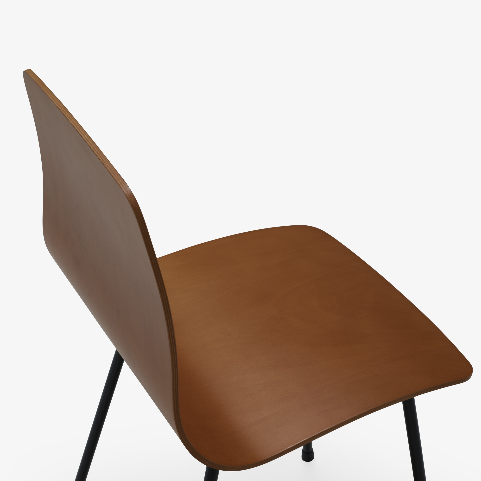 Image Set of 2 chairs black lacquered steel base  6