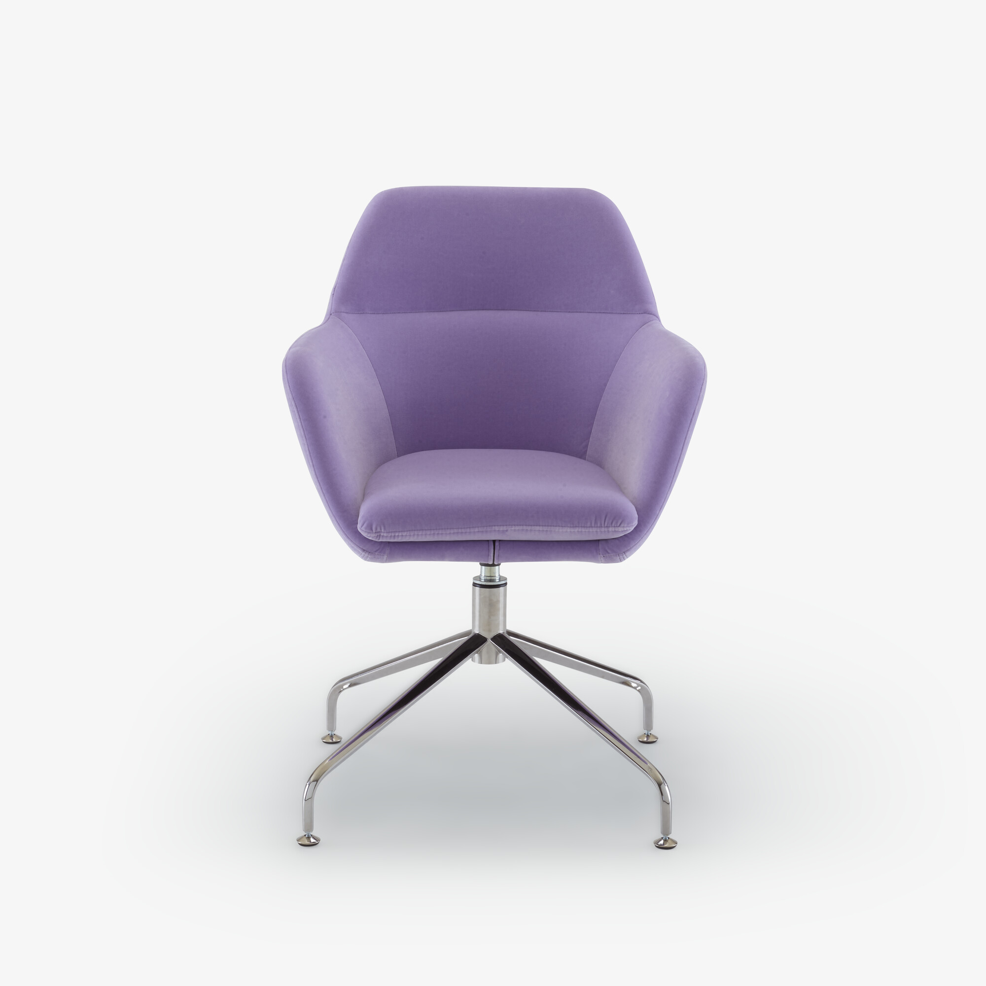 Image CARVER CHAIR CENTRAL PEDESTAL - BRILLIANT CHROME 