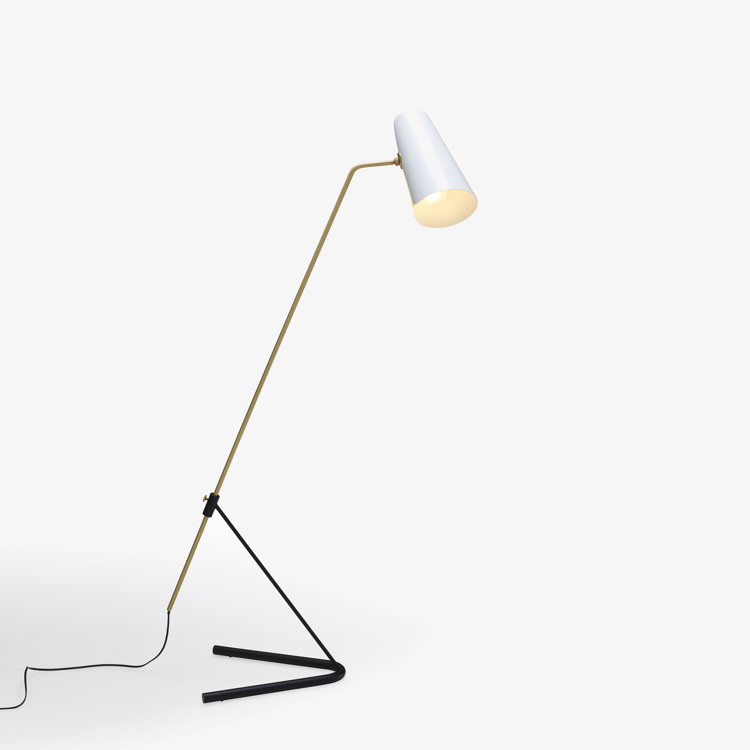 Image Floor standard lamp white shade  1