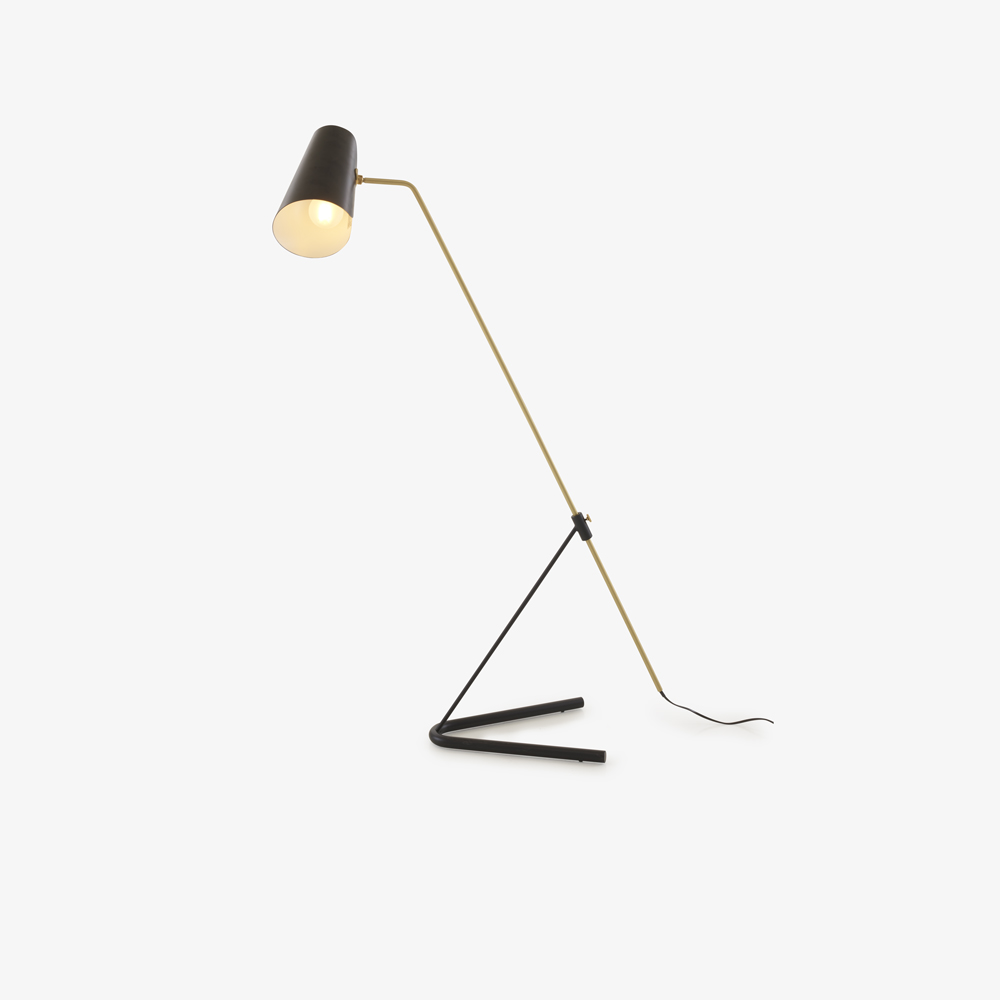 Image Floor standard lamp black shade  2