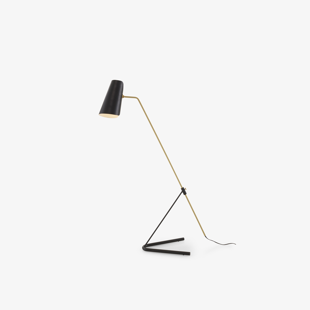 Image FLOOR STANDARD LAMP BLACK SHADE 
