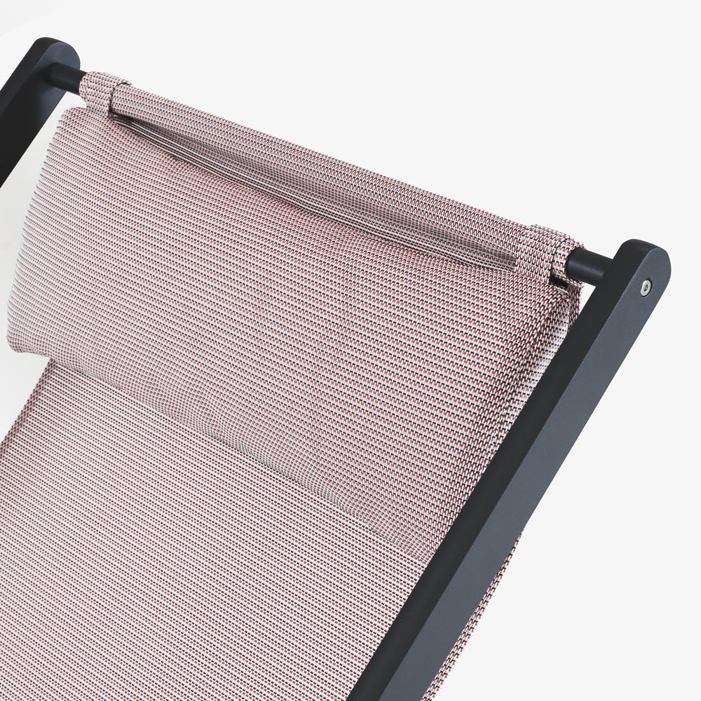 Image Set of 2 deck chairs jaspe (pink)  5