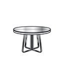 DINING TABLE EXTENSION MATCHING THE TOP BRILLIANT CHROMED BASE